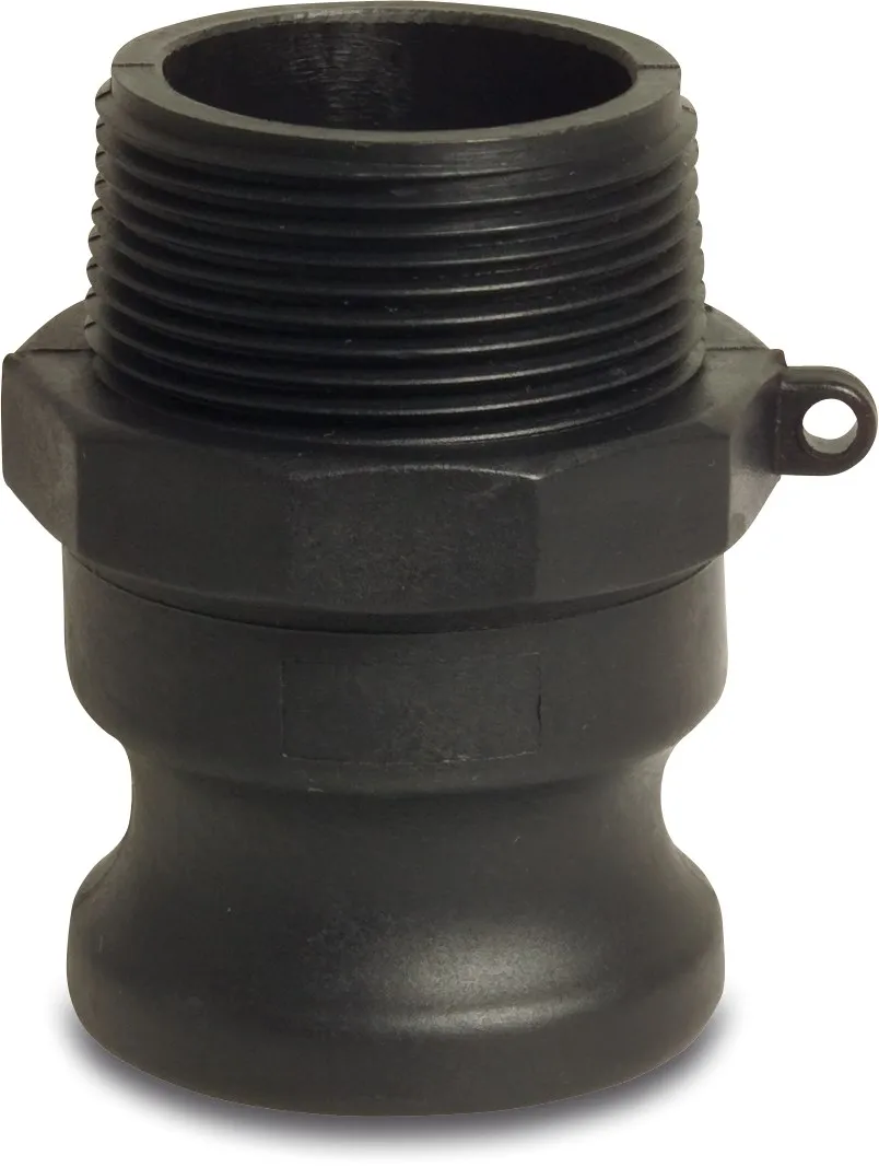 Schnellkupplung PP 1/2" V-Teil Kamlock x Außengewinde 7,5bar Schwarz type Camlock F