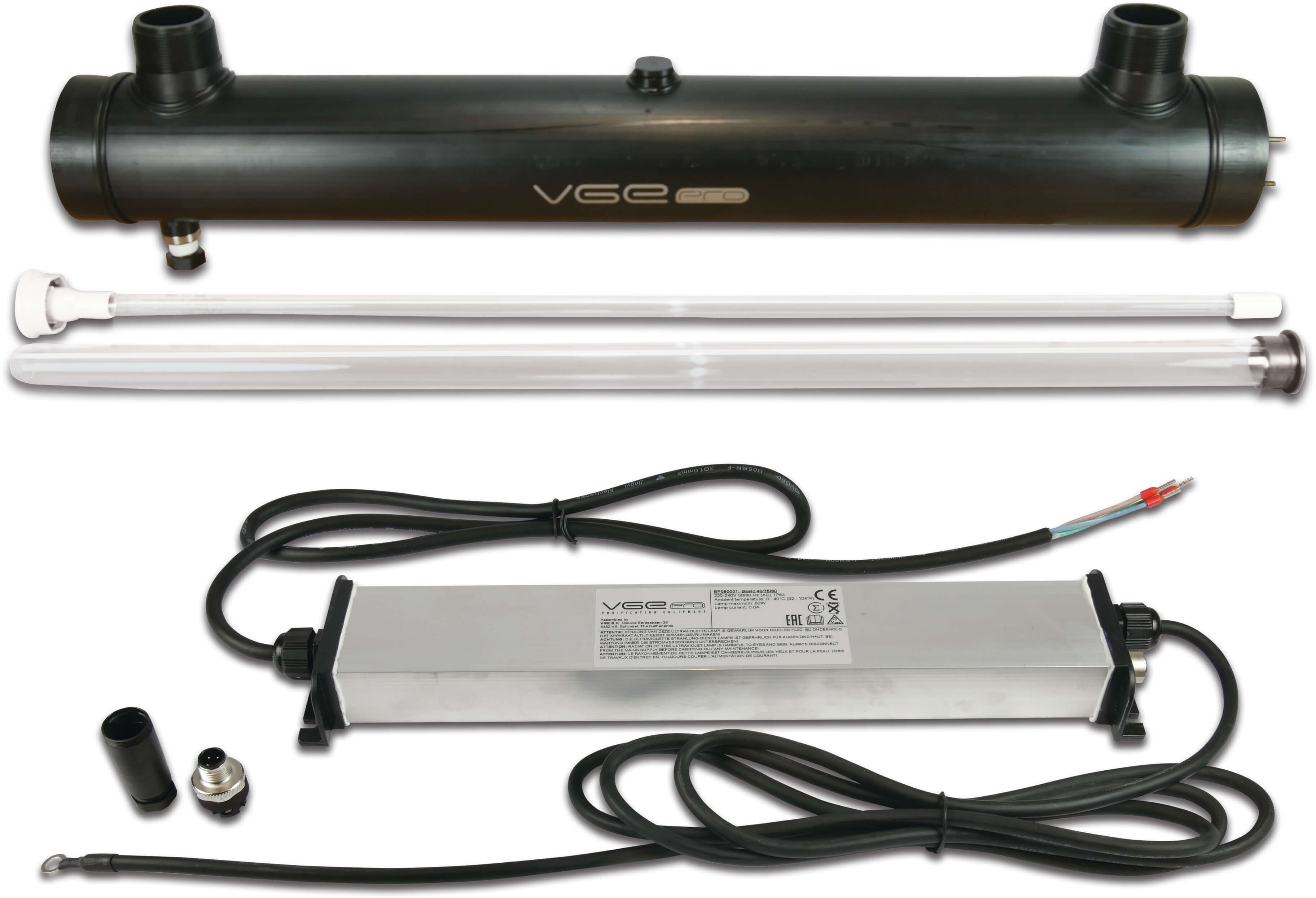 VGE Pro Low pressure lamp UV system HDPE type Basic 75-110