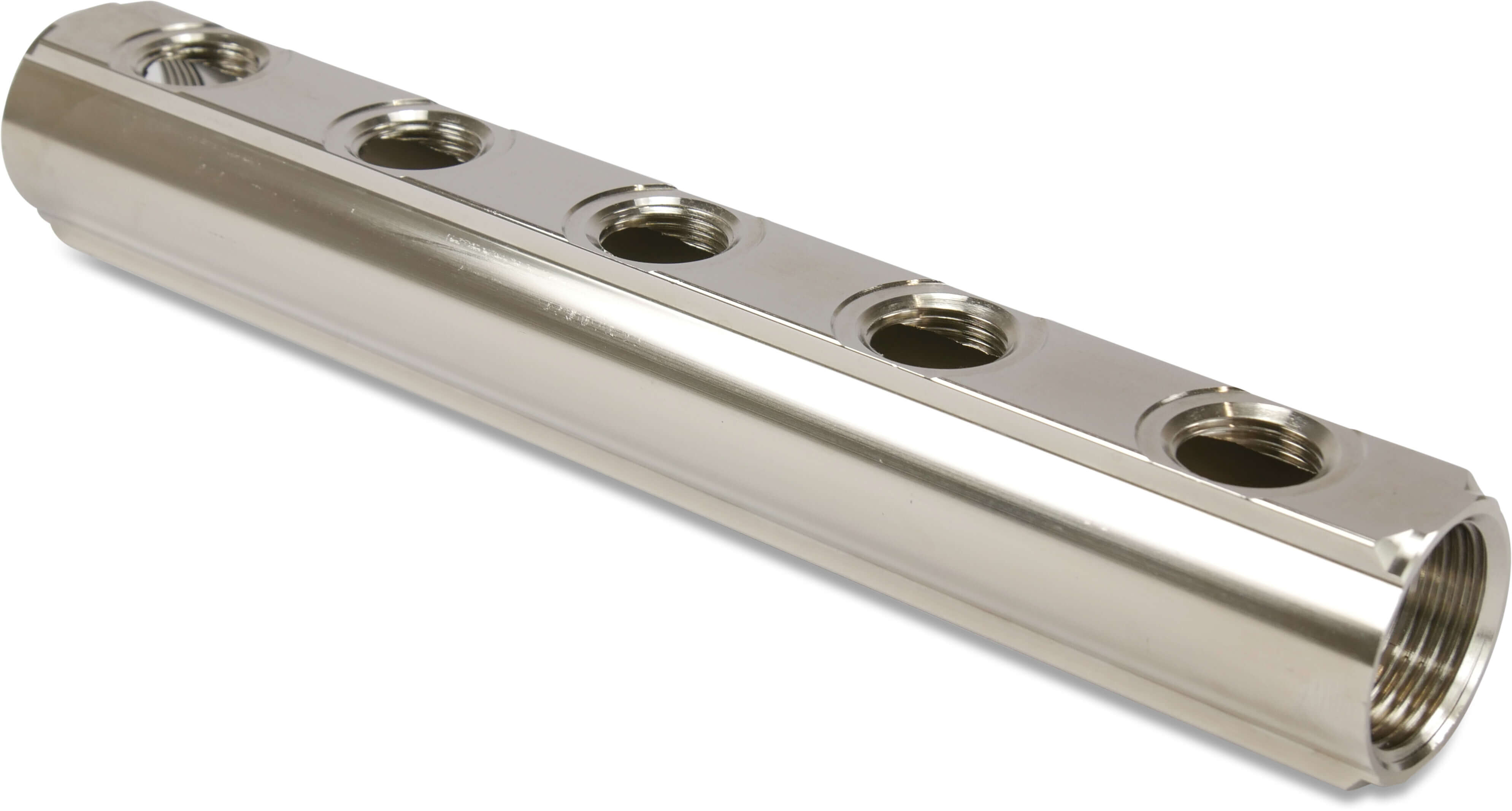 Itap Manifold brass nickel plated 1" x 1/2" female thread type 850/50 6-groups