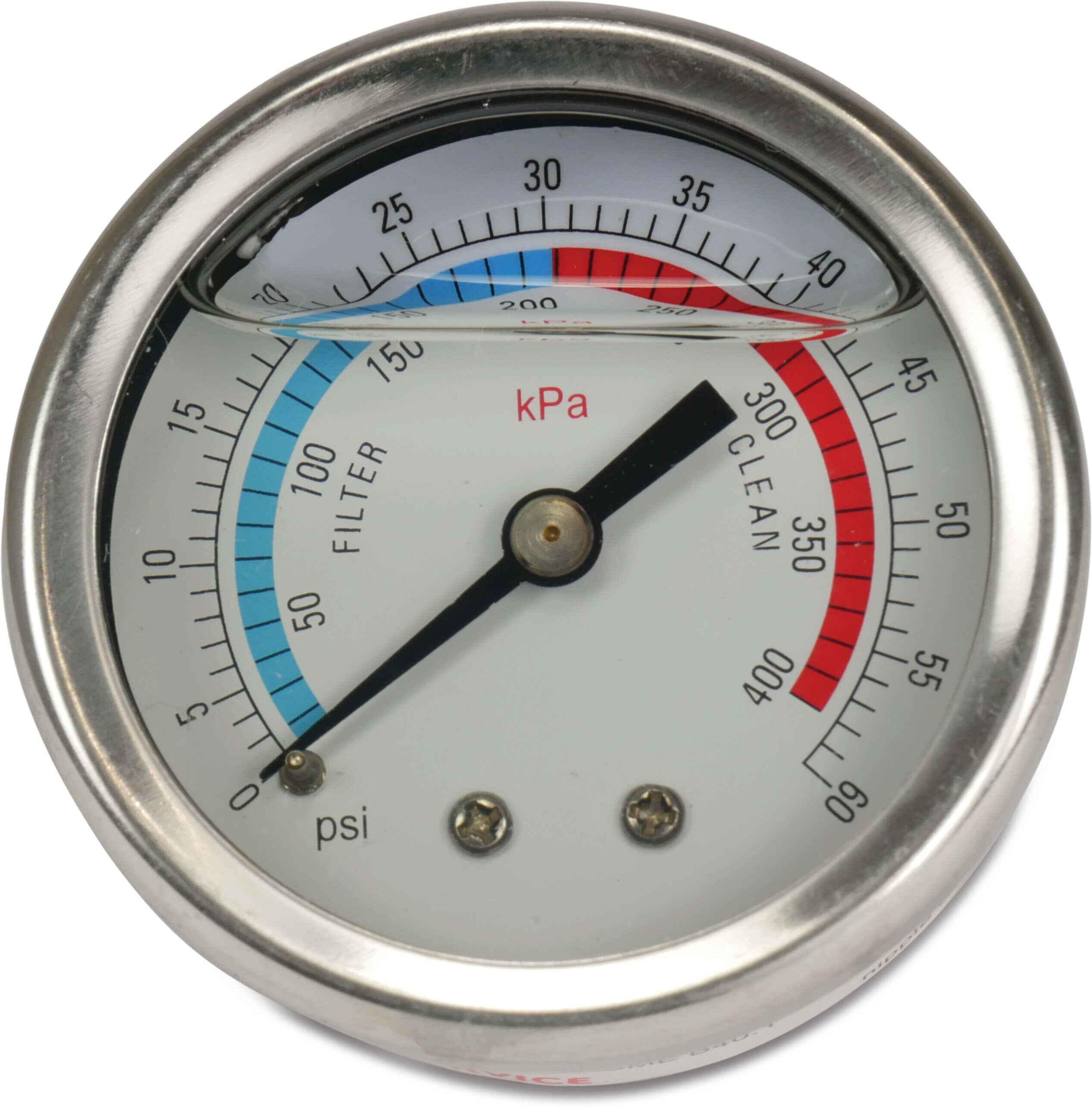 Öldruckmanometer 0-60 PSI hinterer Anschluss