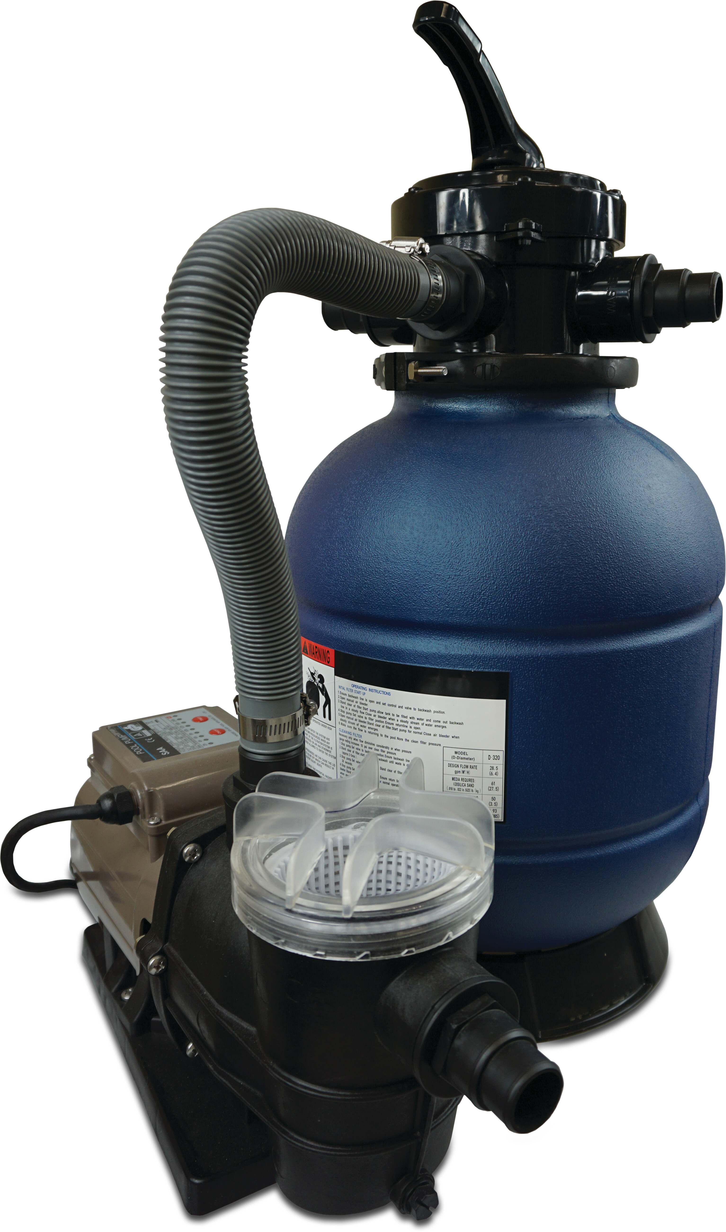 Pool Filter set glue socket x female thread blue type Hydro Star 300