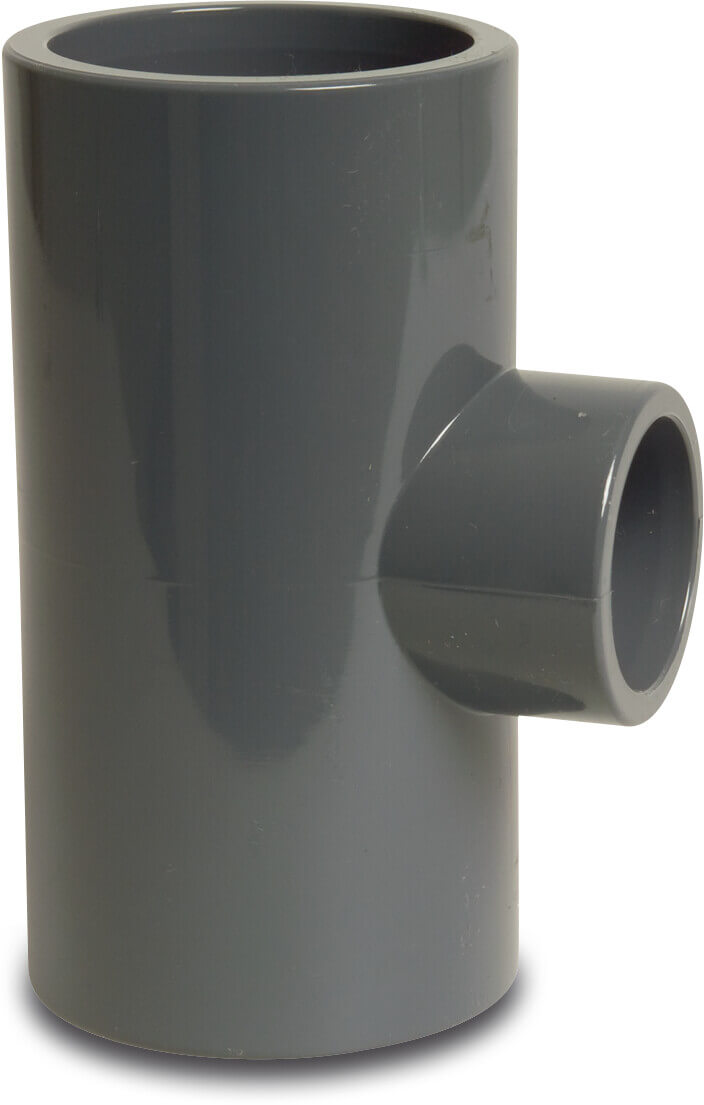 Profec Reducer T-piece 90° PVC-U 20 mm x 16 mm x 20 mm glue socket 16bar grey
