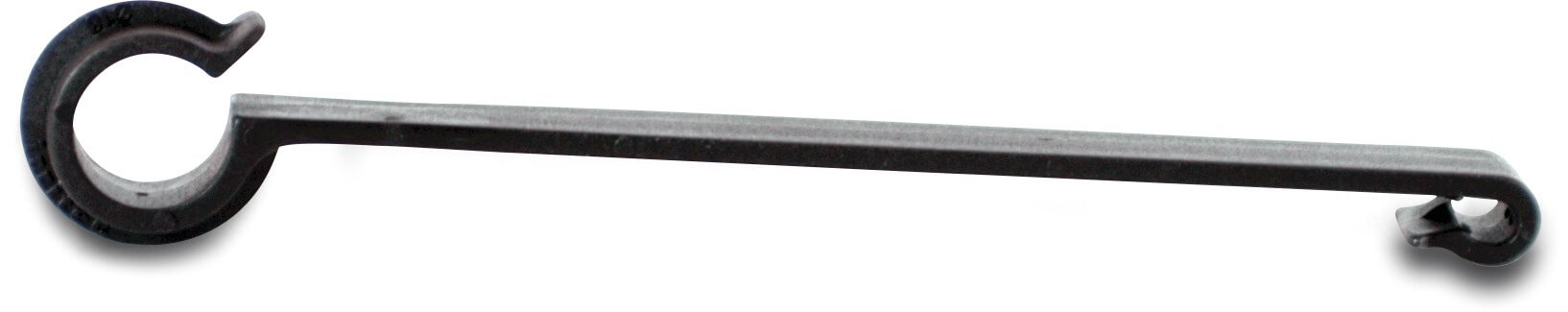 Long hook PP 16 mm 15cm black