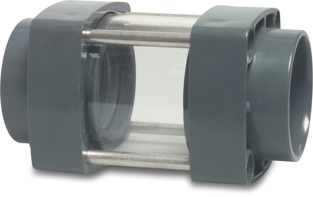 Profec Sight glass PVC-U 50 mm glue socket 6bar DN40 transparent