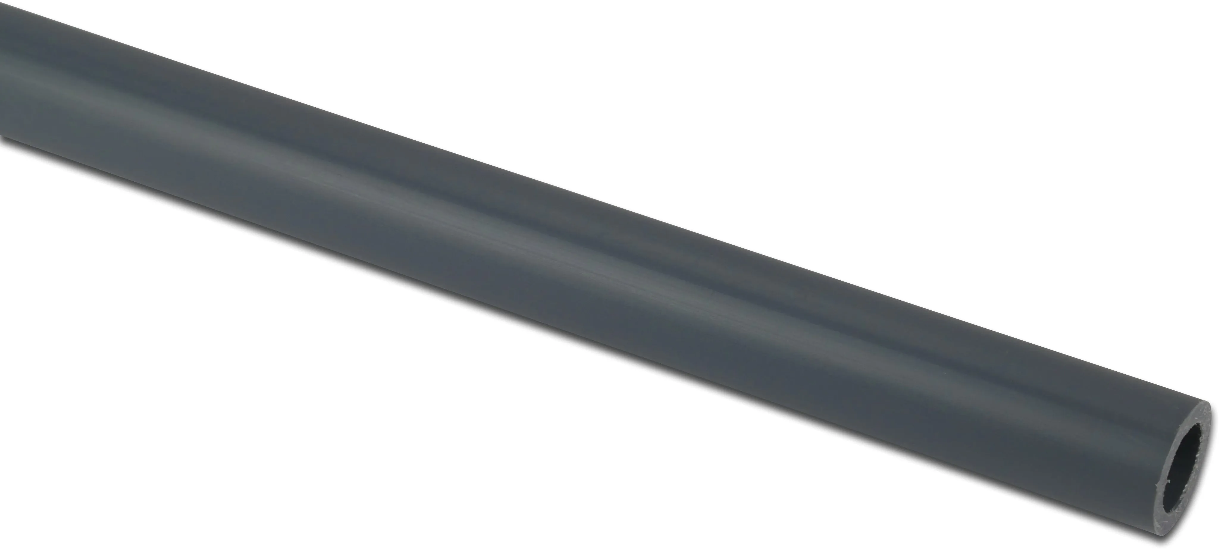 Fittingbuis PVC-U 1/2" x 3,2 mm glad 10bar grijs 4m