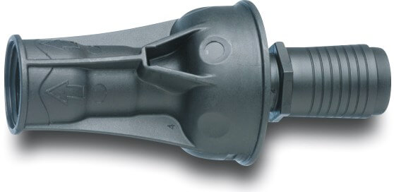 NaanDanJain Rückflussverhinderer Kunststoff 1/2" x 16 mm Innengewinde x Tülle Schwarz