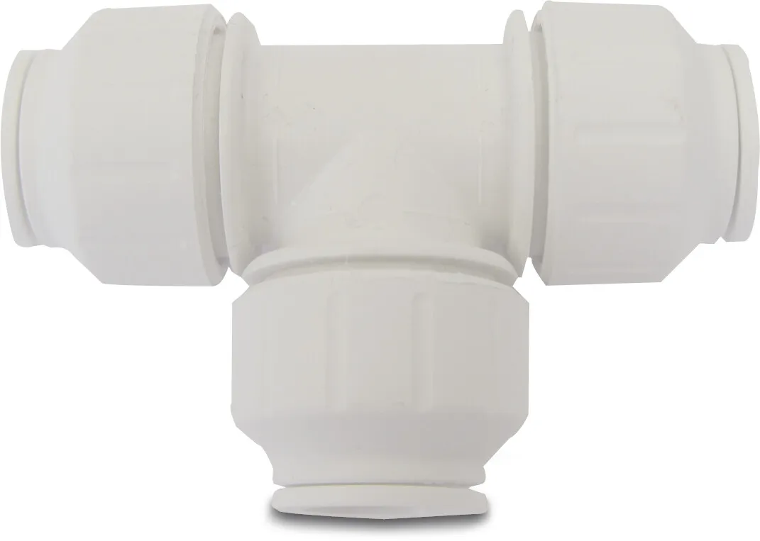Speedfit T-stuk 90° POM 15 mm insteek 10bar wit DVGW/KIWA/WRAS