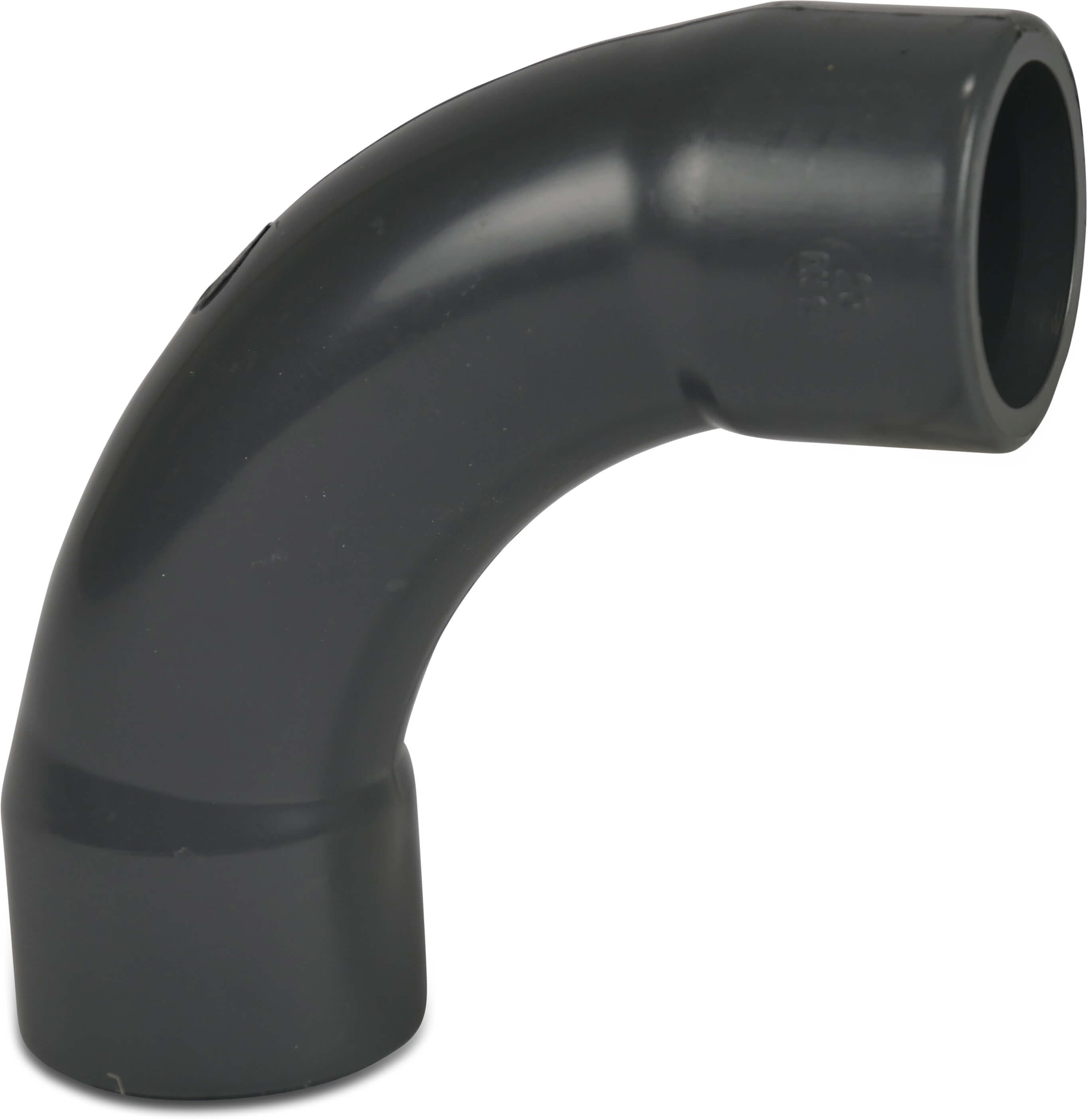 Profec Long bend 90° PVC-U 25 mm glue socket 16bar grey