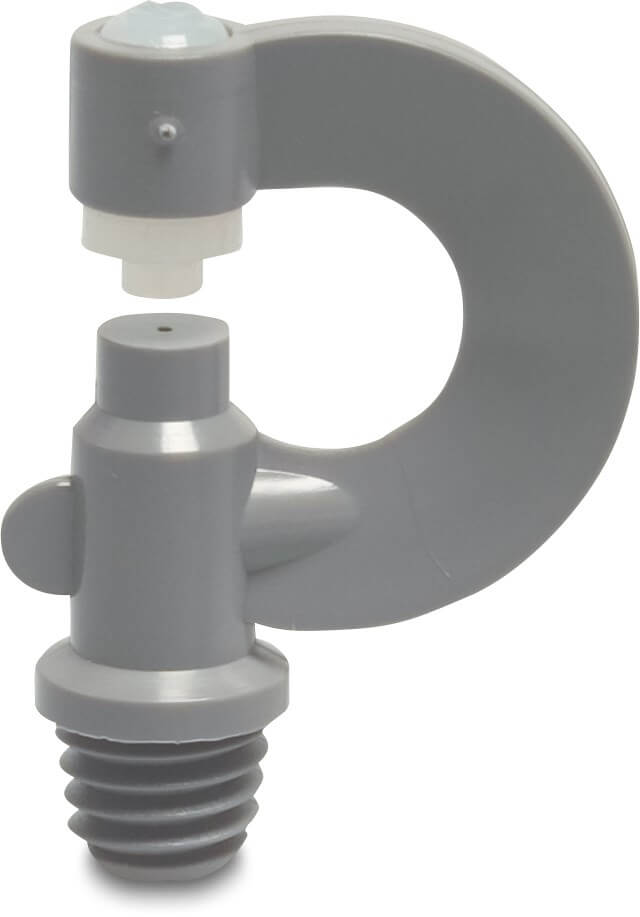 VDL Spraymunstycke nylon 3/8WW utvändig gänga 0,75 mm grå/vit