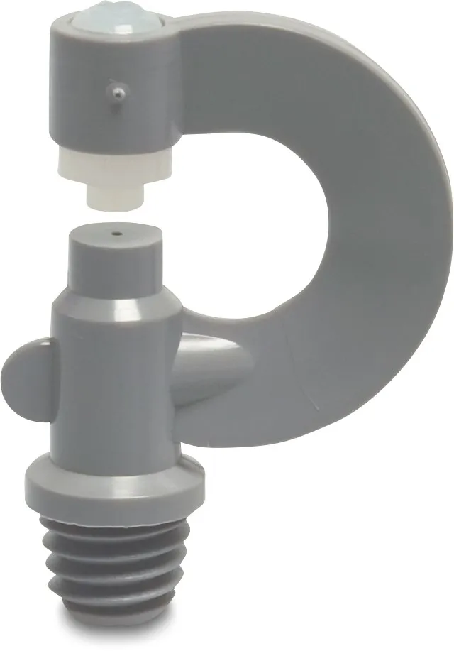 VDL Nevelsproeier nylon 3/8WW buitendraad 0,75 mm grijs/wit