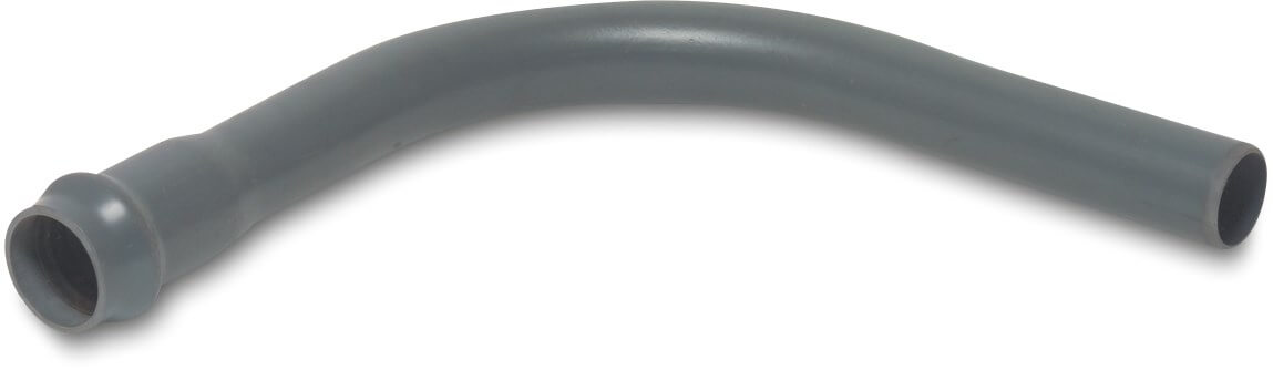 Böj 90° PVC-U 110 mm o-rings tätning x koppling 10bar grå