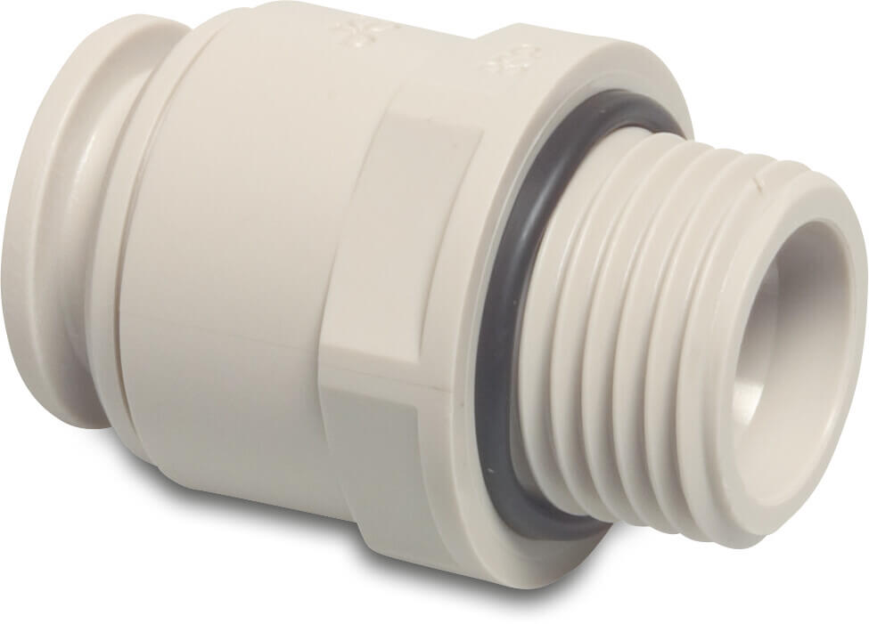 Speedfit Übergangsnippel POM 22 mm x 3/4" Einsteck x Außengewinde 10bar Grau DVGW/KIWA/WRAS P1