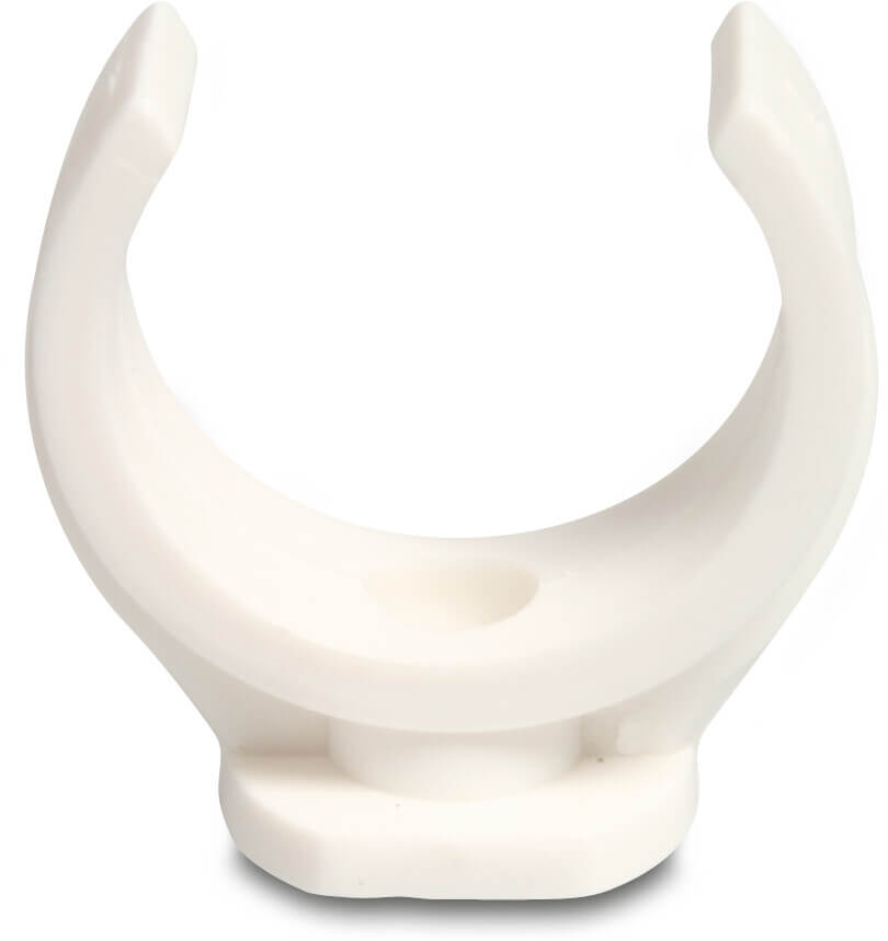Saddle clamp PP 20 - 22 mm female thread white