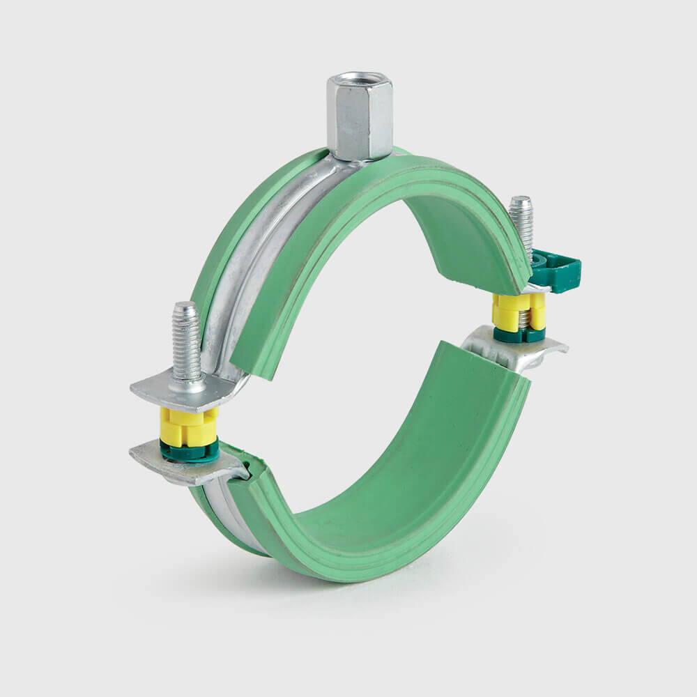 Ophangbeugel staal gegalvaniseerd 20 mm x M8/M10 binnendraad groen type 2-delig