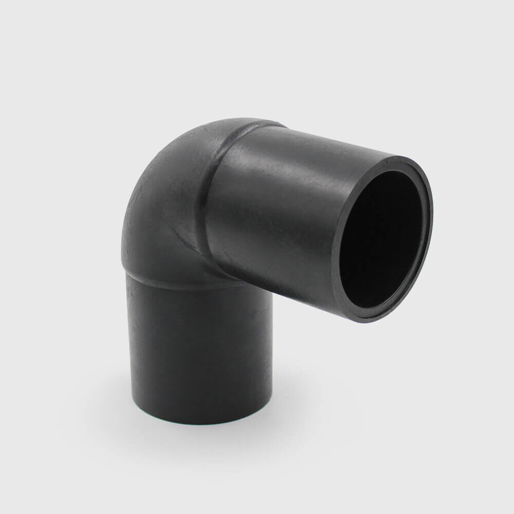 Profec Elbow 90° PE100 200 mm spigot SDR17 6bar 10bar black DVGW