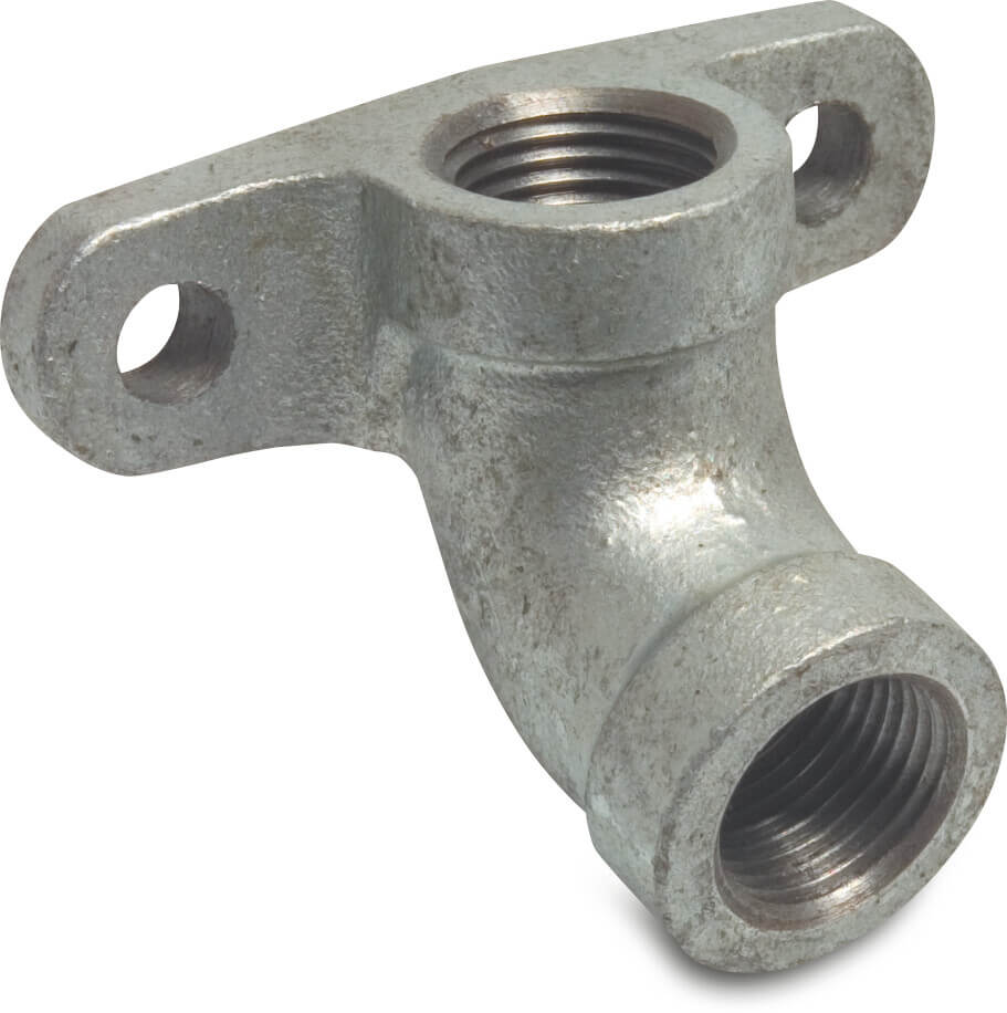 Drinker bracket 15° malleable cast iron galvanised 1/2" female thread