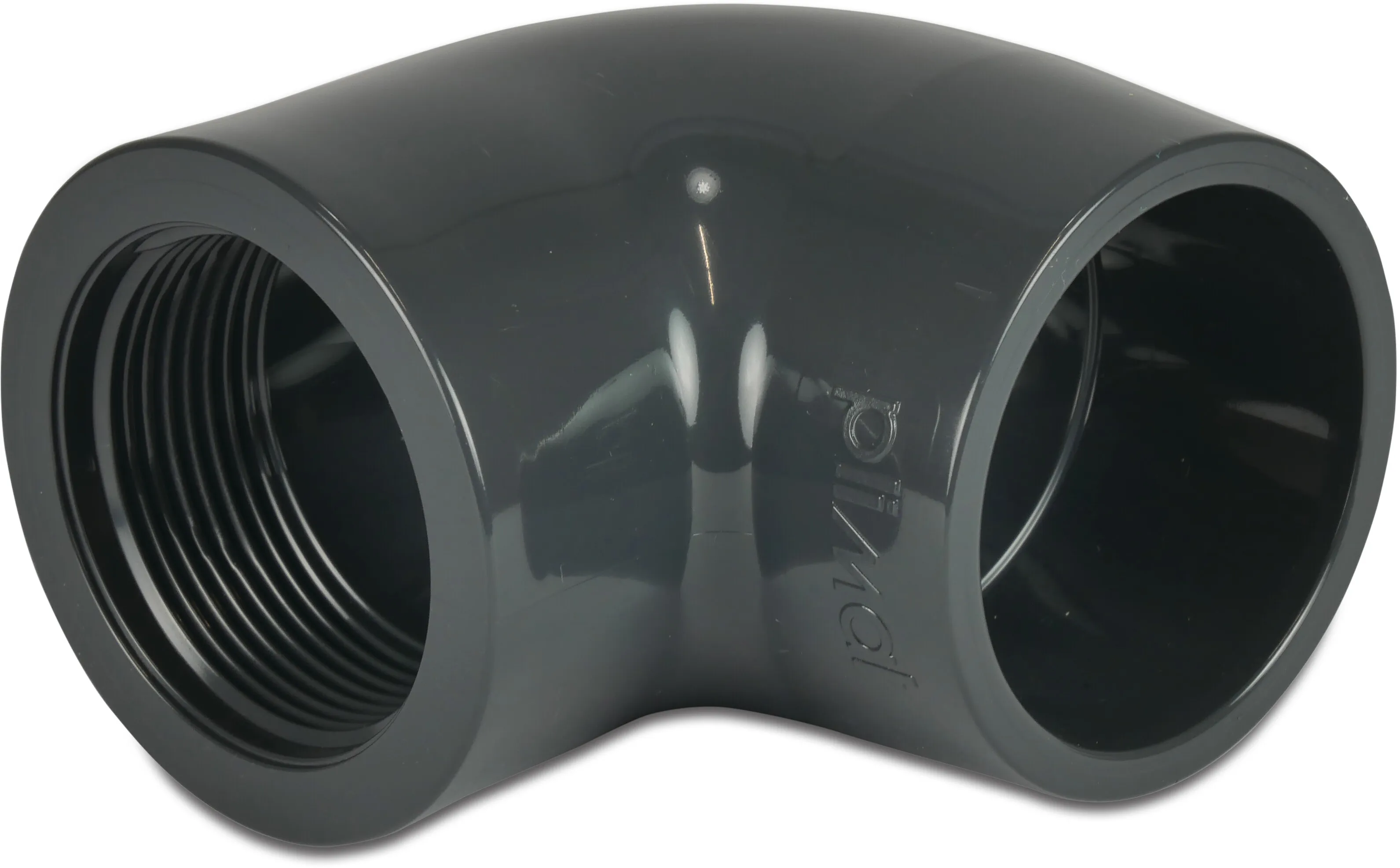 Profec Adaptor elbow 90° PVC-U 50 mm x 1 1/2" glue socket x female thread 10bar grey