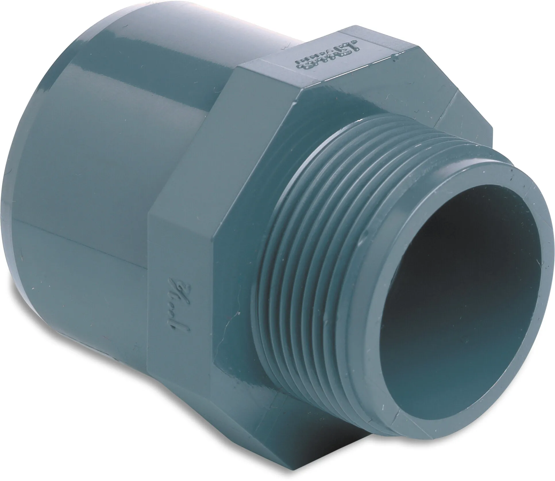 Profec Adaptor bush PVC-U 3 - 4" x 3" imperial glue socket/imperial glue spigot x male thread 10bar grey WRAS