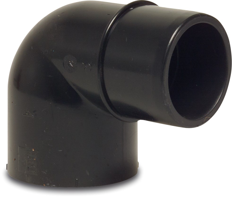 Praher Elbow 90° reducing PVC-U 50 mm x 40 mm socket x glue spigot 16bar black
