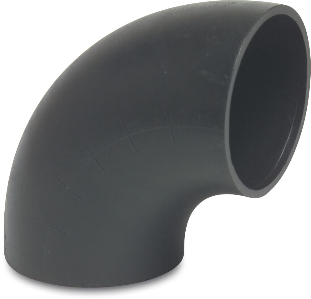 Bøjning 88° PE80 63 mm svejsestuds SDR26 4bar sort