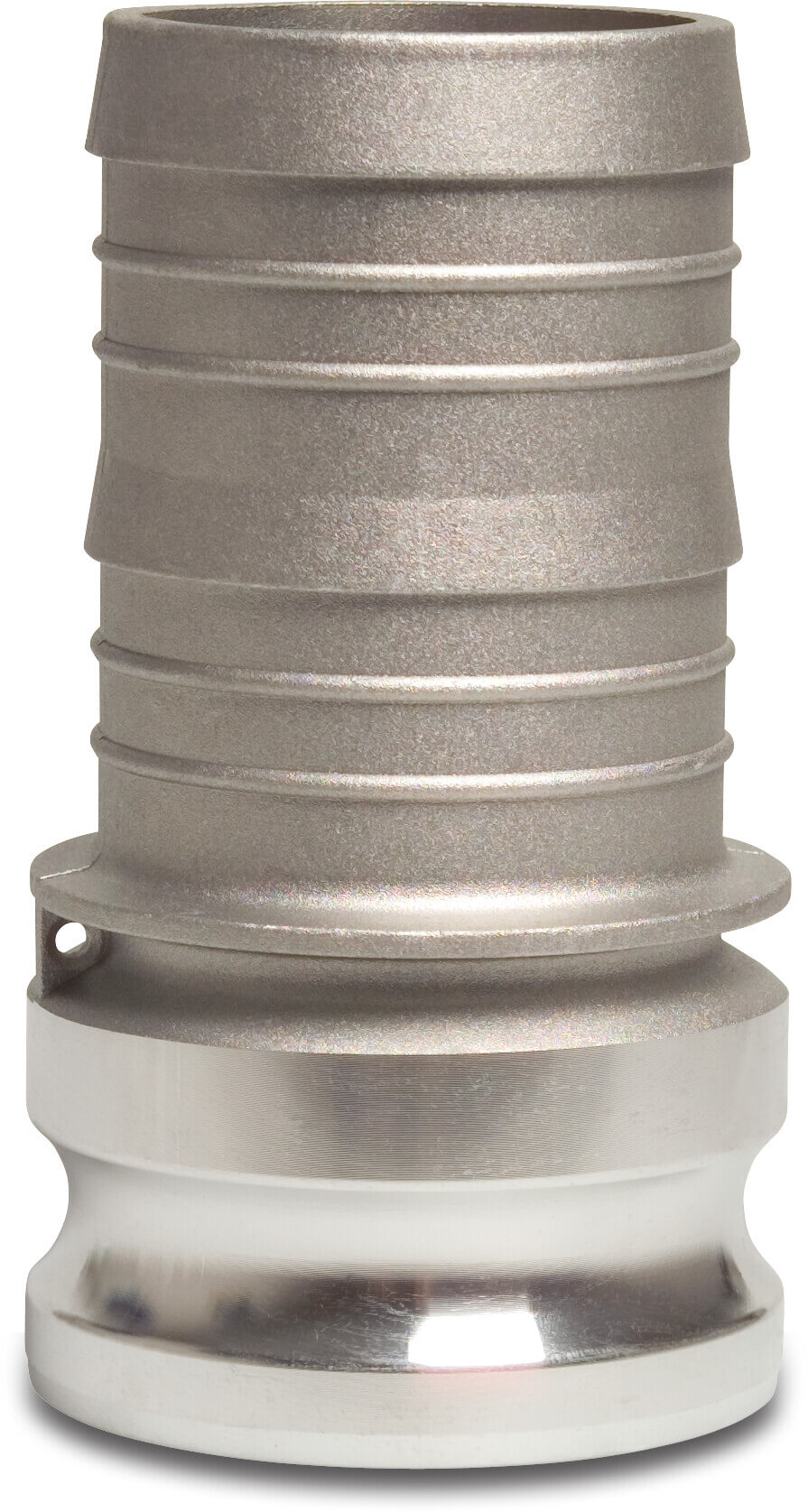 Schnellkupplung Aluminium 1 1/4" x 32 mm V-Teil Kamlock x Schlauchtülle 16bar Typ Kamlock E