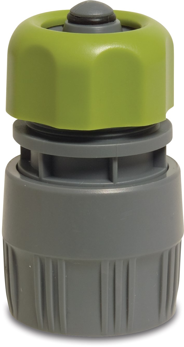 Click connector PVC-U 12 mm compression x female click grey/green with waterstop