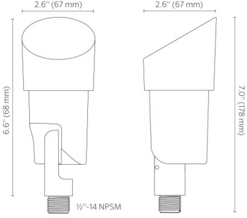 Hunter FXLuminaire Up light composite black type EA51E4WFLEBC Ecoline