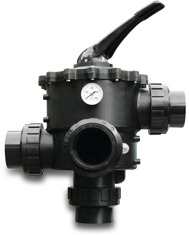 Waterco Commercial multiport valve 2 1/2"/75mm 4bar for side mount filter type 6-way valve