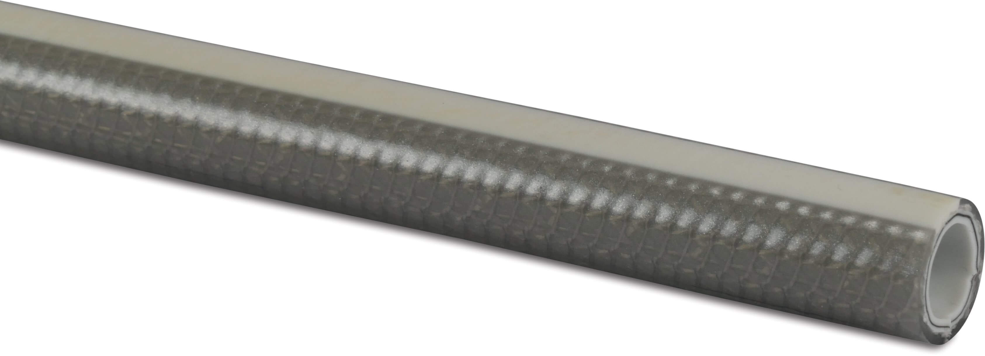 Profec Slang PVC phthlate-free 12,5 mm 16bar 6 grijs/wit 25m type TechPress