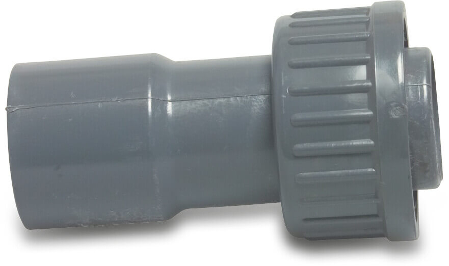VDL 2/3 unionskobling PVC-U 32 mm x 1 1/4" limmuffe x indvendig gevindmøtrik 7,5bar grå