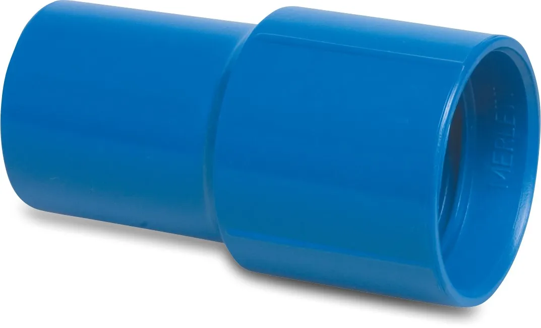 Merlett Socket PVC-U 38 mm glue socket blue type for swimmingpool hose