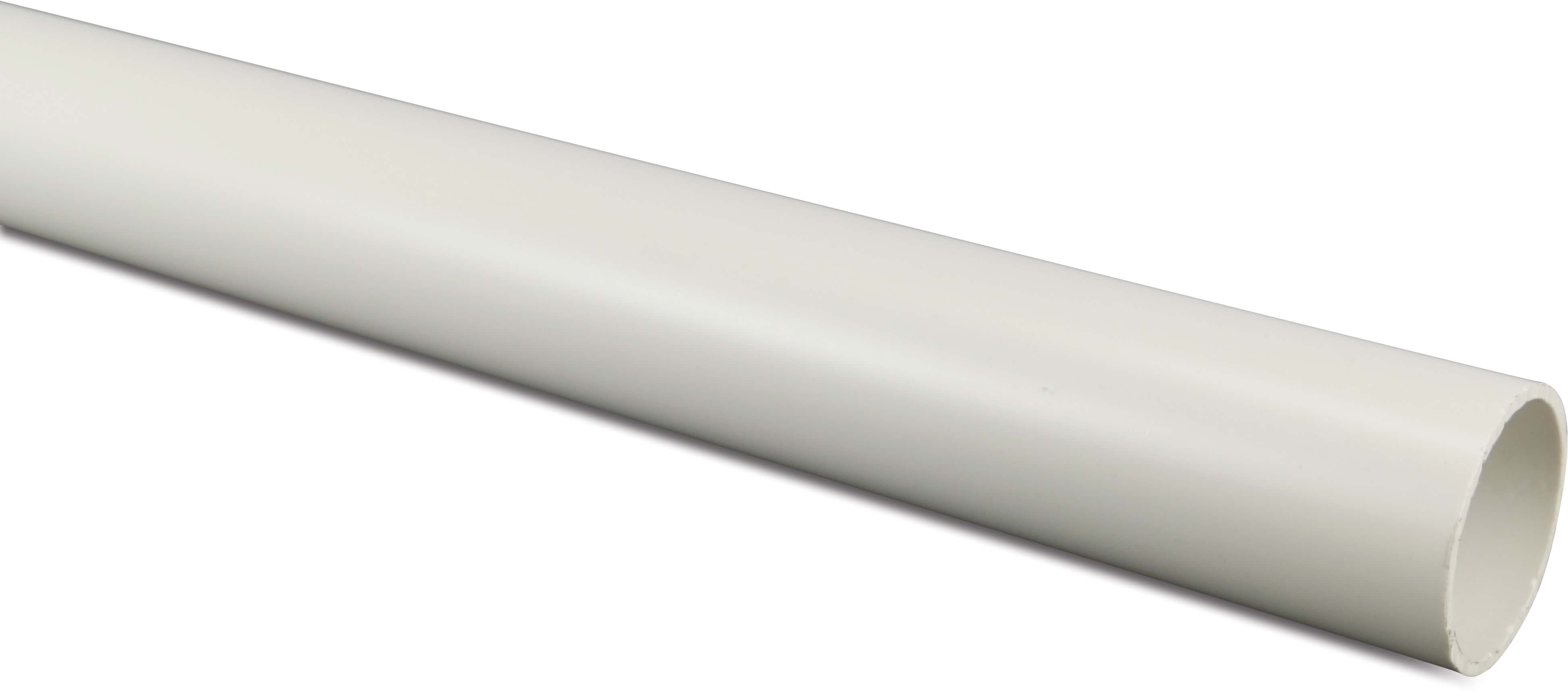 Pressure pipe PVC-U 1 1/2" x 2,5 mm plain Class D-PN12 white 1m