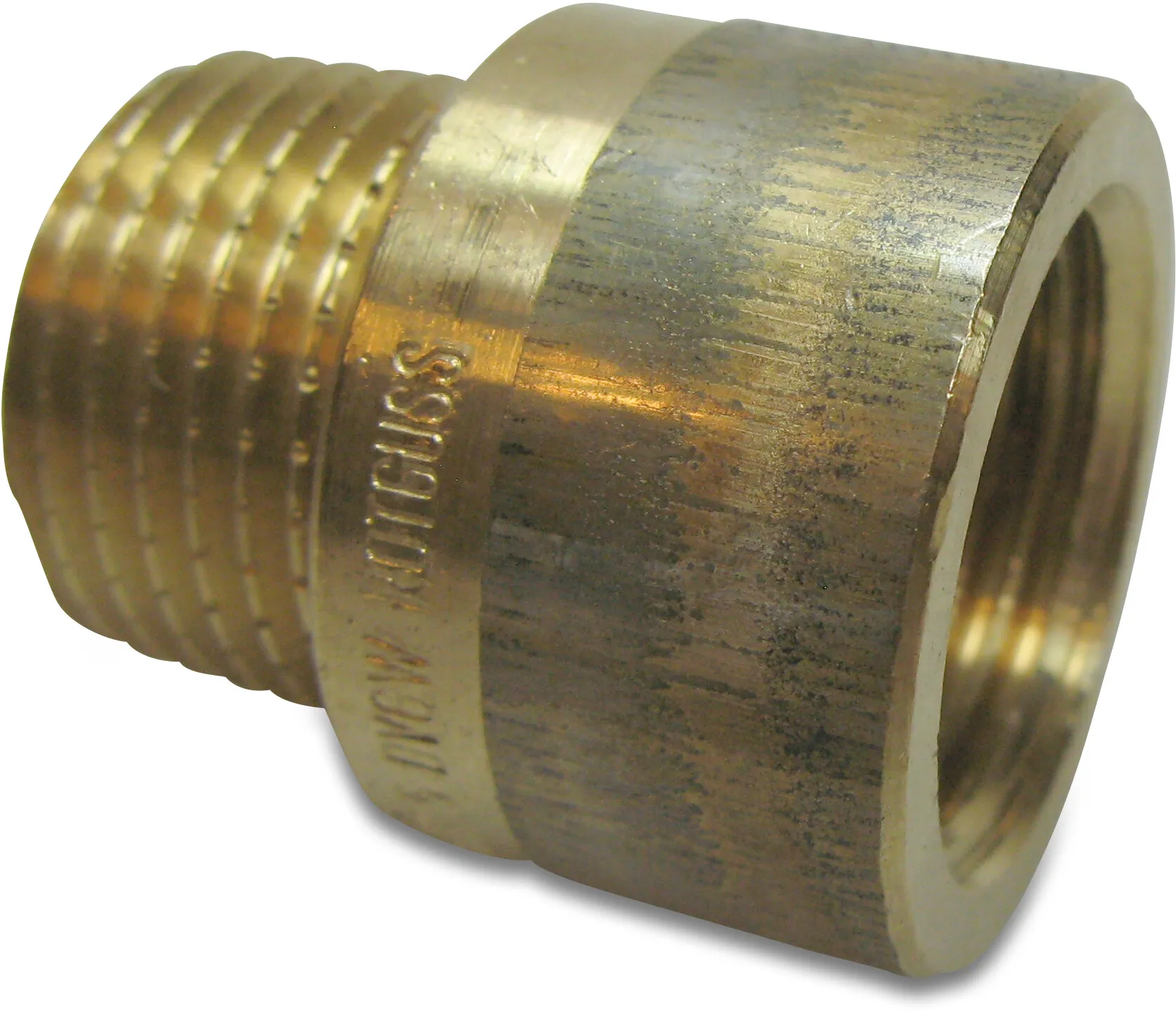 Nr. 230 Socket nipple bronze 3/4" male thread x female thread 16bar 50 mm