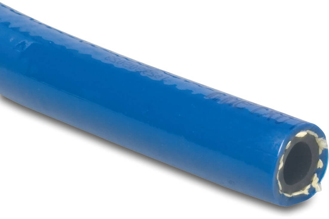High pressure slang PVC 8 mm x 15 mm 80bar blue 50m type Profiltress