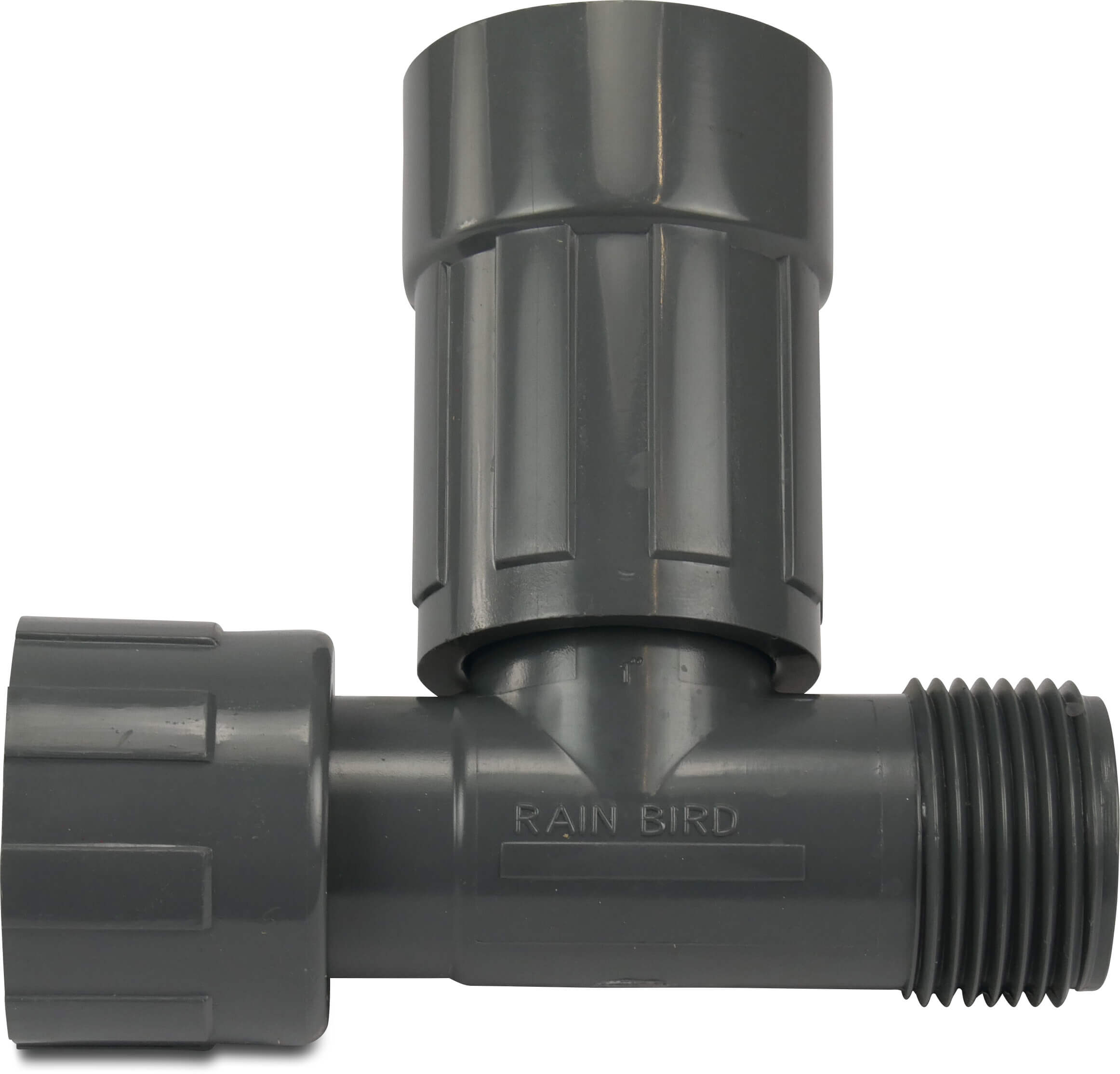 Rain Bird Manifold PVC 1" indvendig gevind x indvendig gevindmøtrik x udvendig gevind 10bar grå type RB1201-310