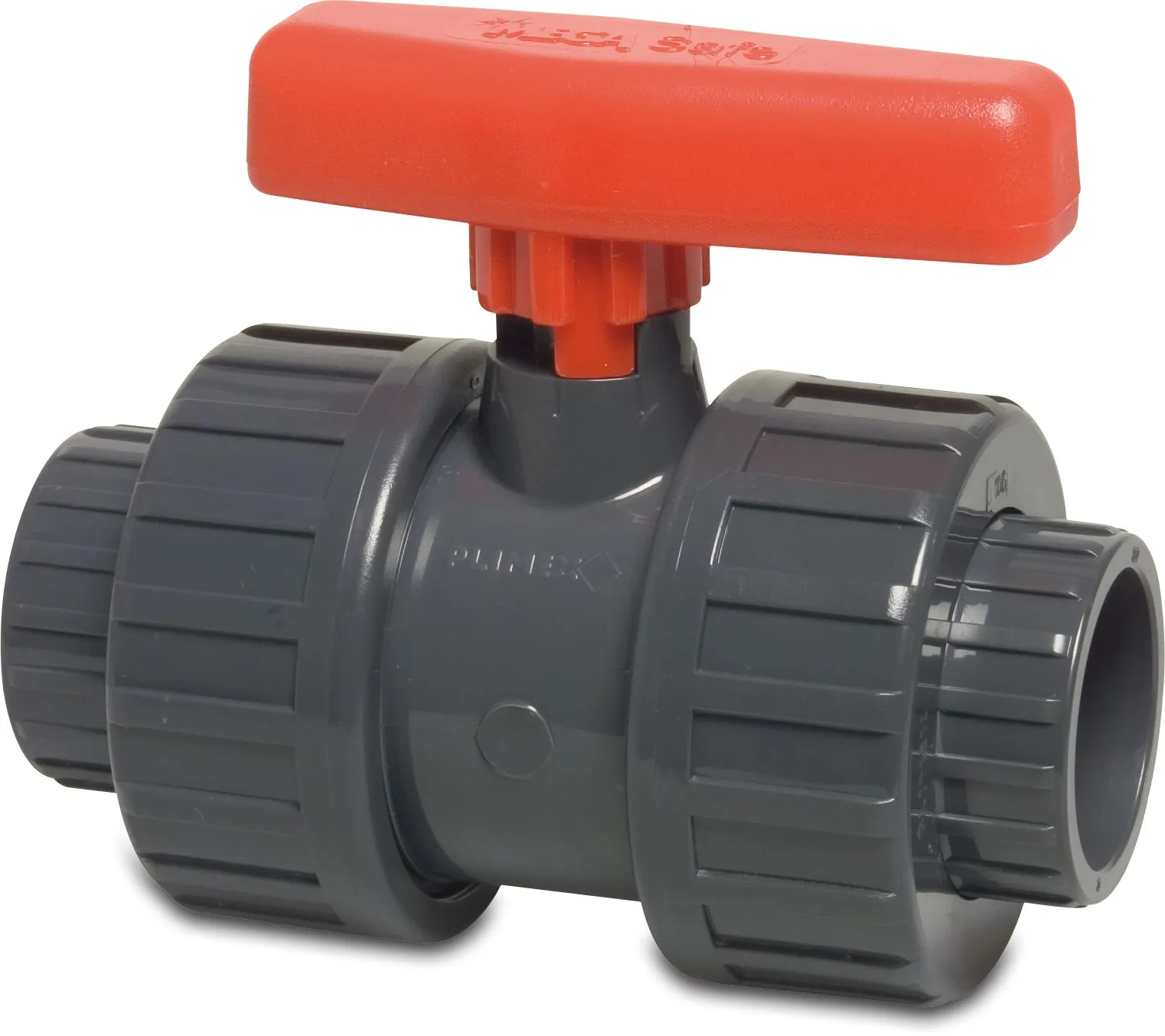 Profec Ball valve PVC-U 16 mm glue socket 16bar DN15 grey type Safe 600