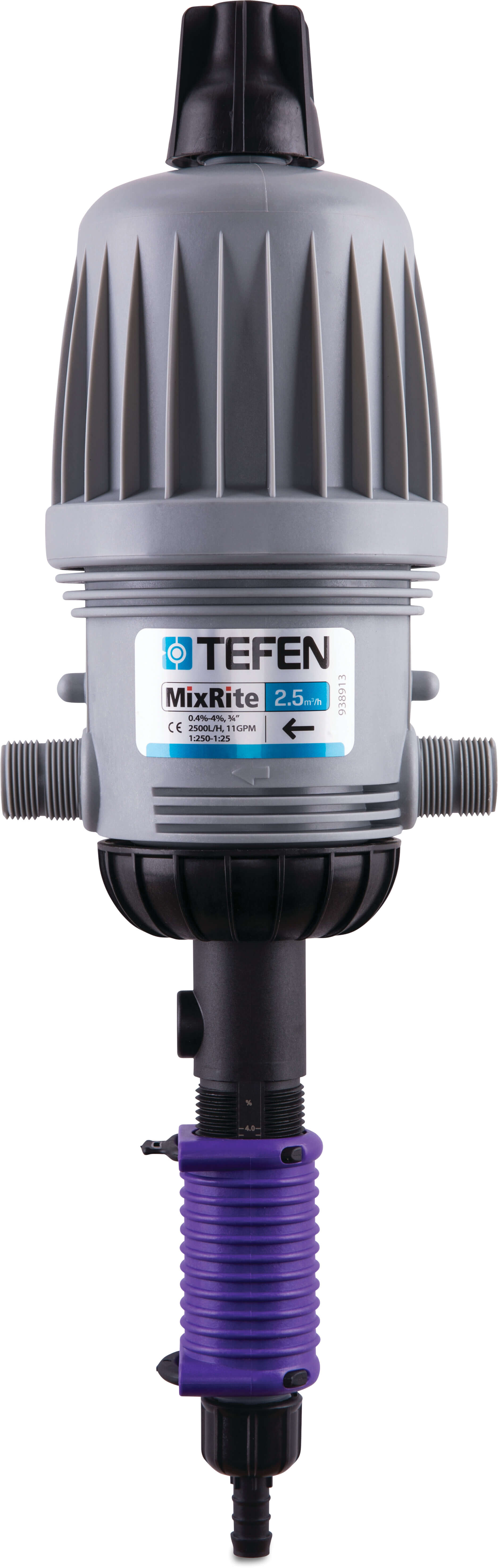 Tefen Dosierpumpe 3/4" x 10 mm x 3/4" Außengewinde x Schlauchtülle x Außengewinde Typ MixRite 2.5 On/Off chlorine 0.3% - 2%