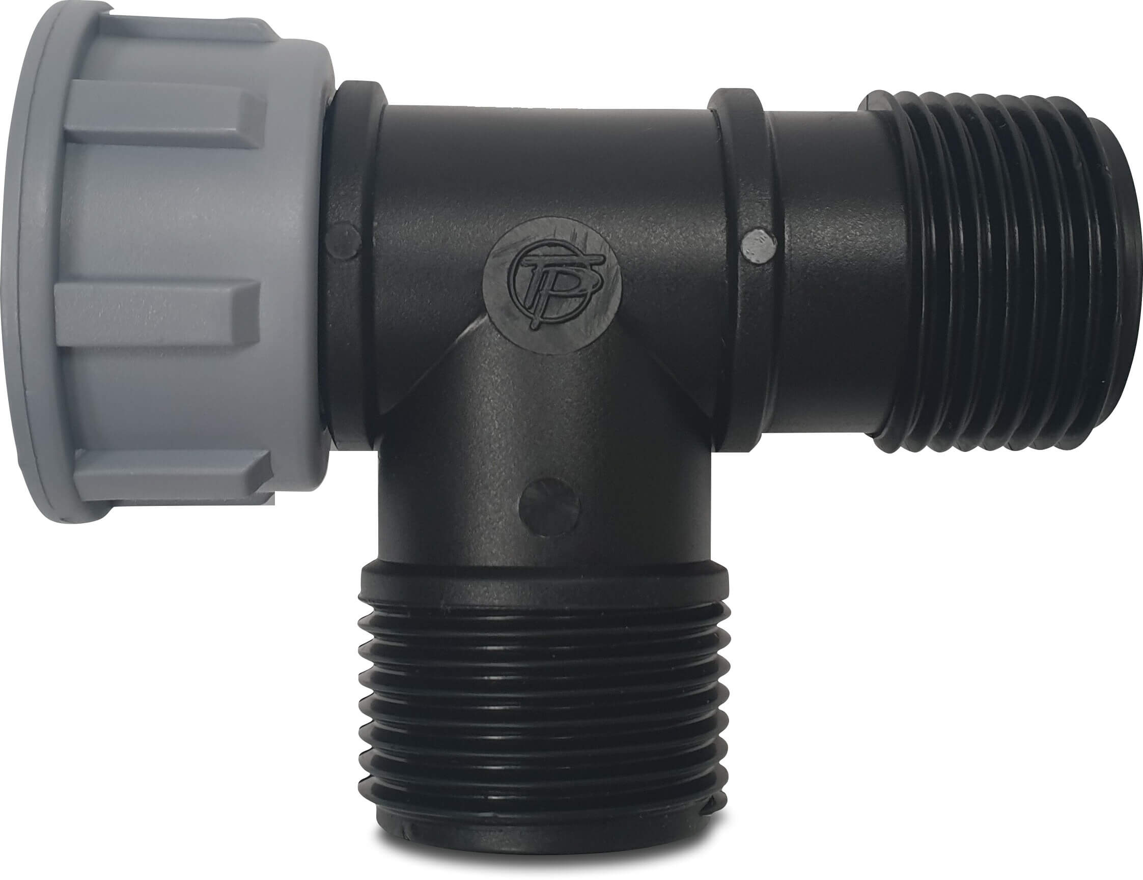 Tavlit Swivel T-piece 90° PP 1" female thread x male thread x male thread 10bar type with O-ring
