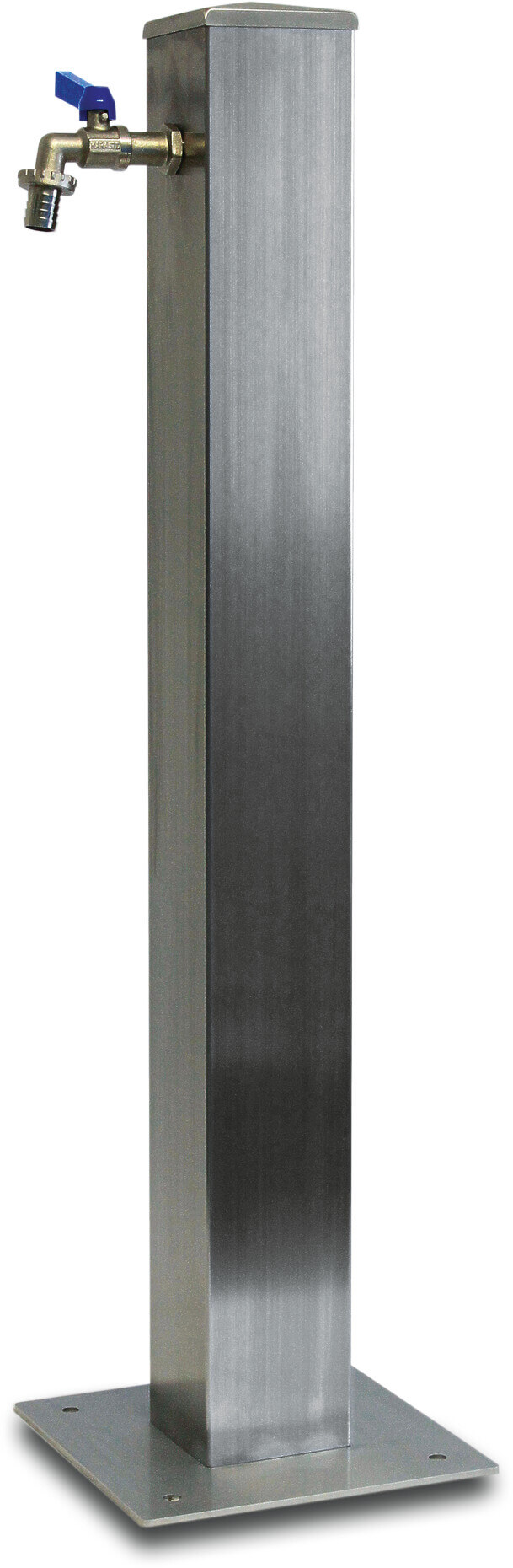 Profec Garden square column with tap stainless steel