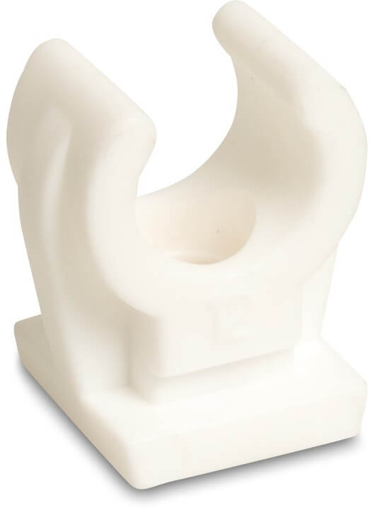 Rørbærer PP 12 mm indvendig gevind hvid type Woeste Single