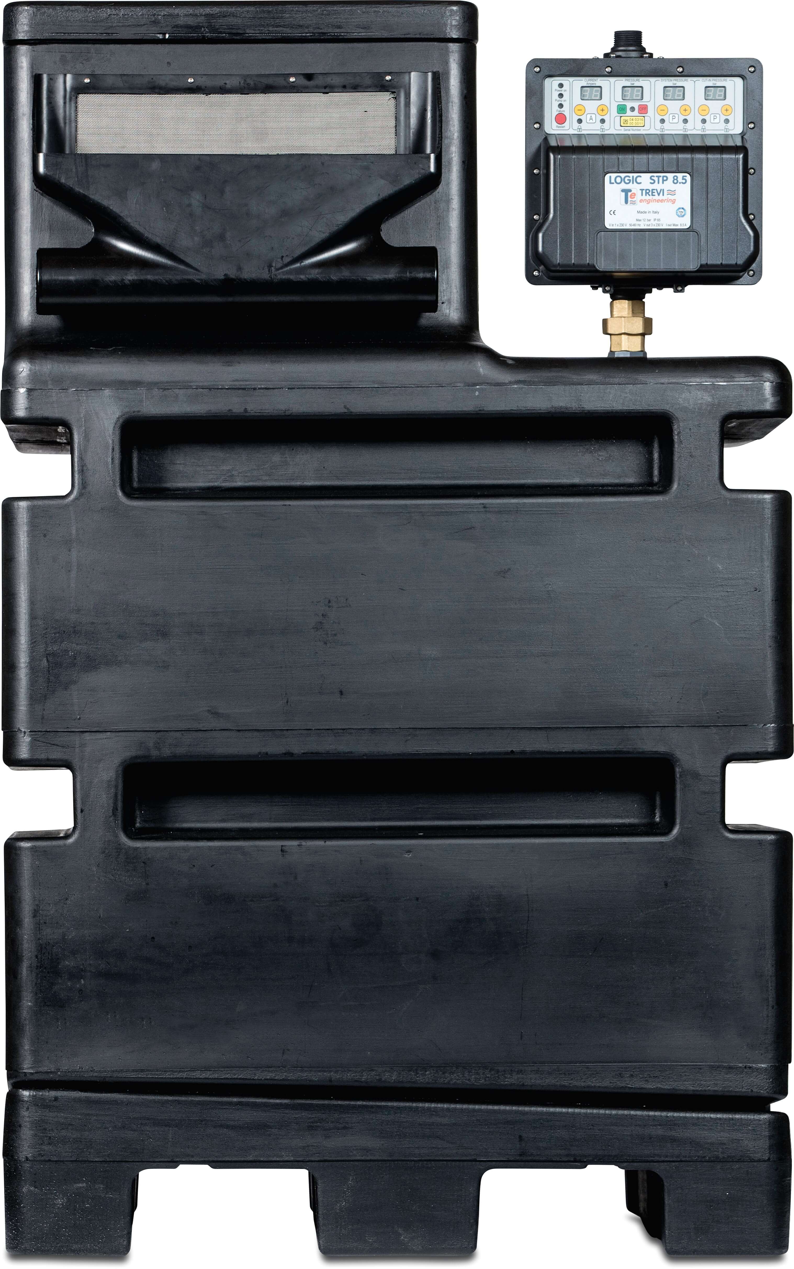 Zulaufbehälter 3/4" x 1" Außengewinde 230VAC BELGAQUA type Hydrobox 500 mit E-Tech VN5/7T & Logic STP 8.7