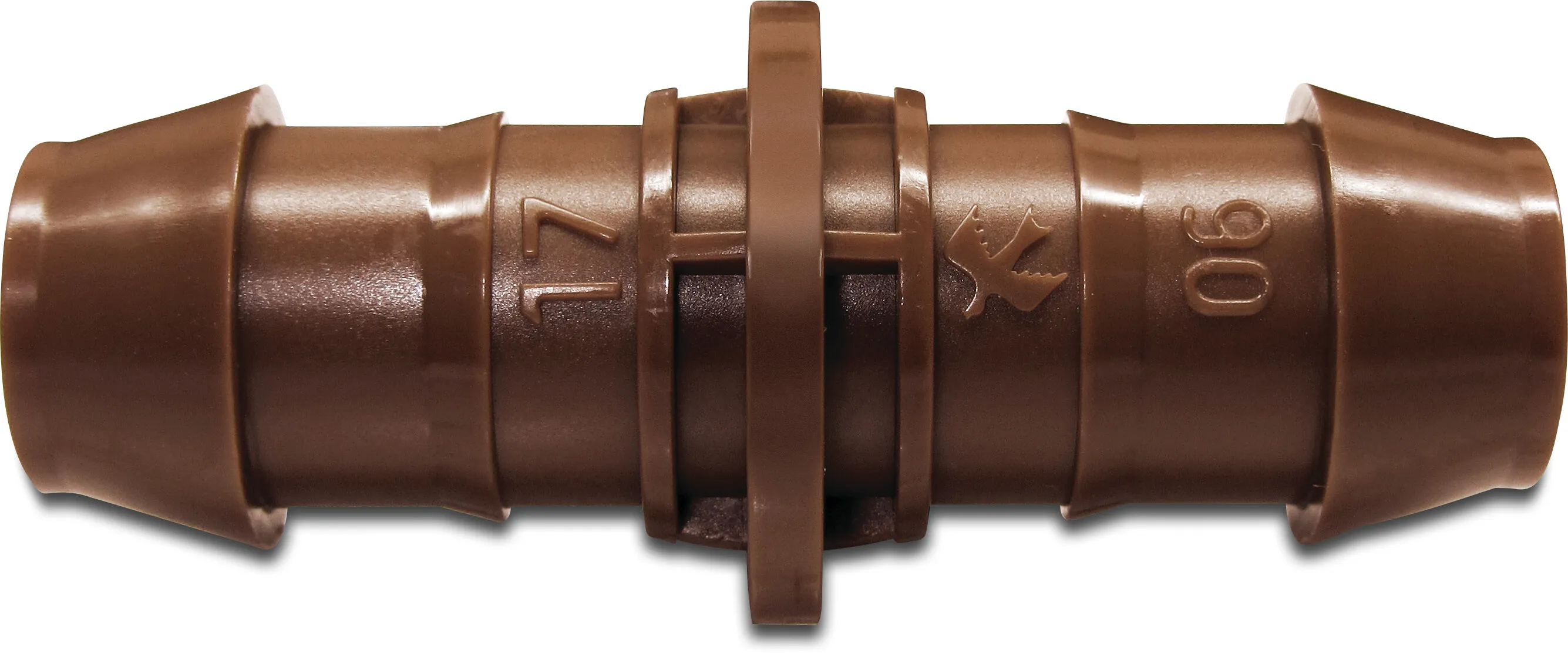 Rain Bird Straight connector plastic 17 mm barbed 3,5bar brown type XFF17