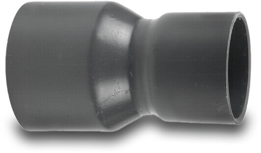 VDL Reducer socket PVC-U 75 mm x 63 mm glue socket 12.5bar grey type made from tubing