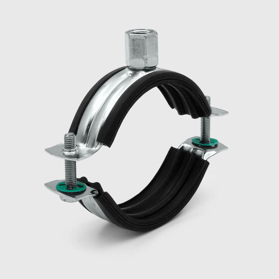 Ophangbeugel staal gegalvaniseerd 2" x M8/M10 binnendraad zwart type 2-delig