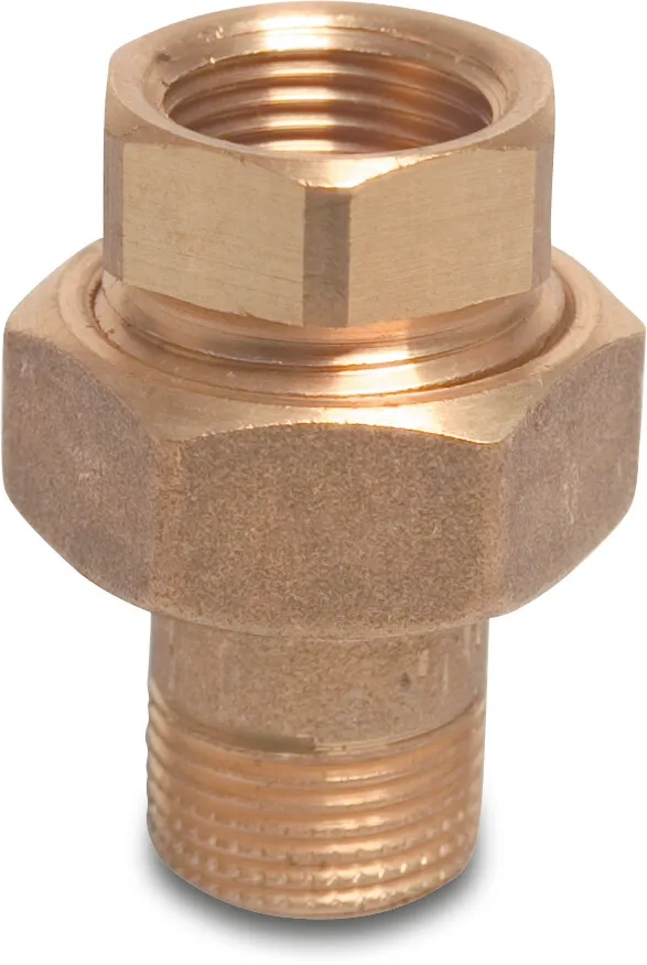 Profec Nr. 955 Union coupler brass 1 1/4" female thread x male thread 20bar type cylindrical