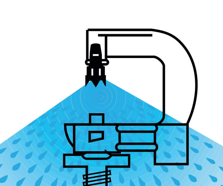 NaanDan Micro sprinkler plastic 3/8WW male thread 1,6 mm 360° yellow type Hadar 7110, spray insert