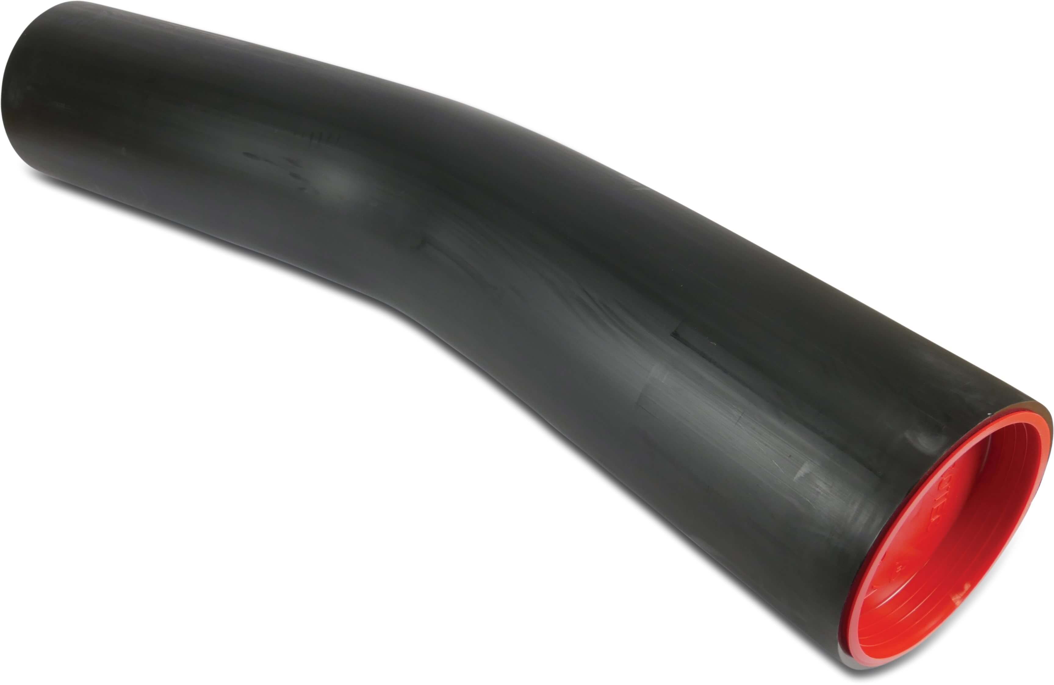 Bend 22° PE100-RC 90 mm plain SDR 17 black DVGW type made from tubing