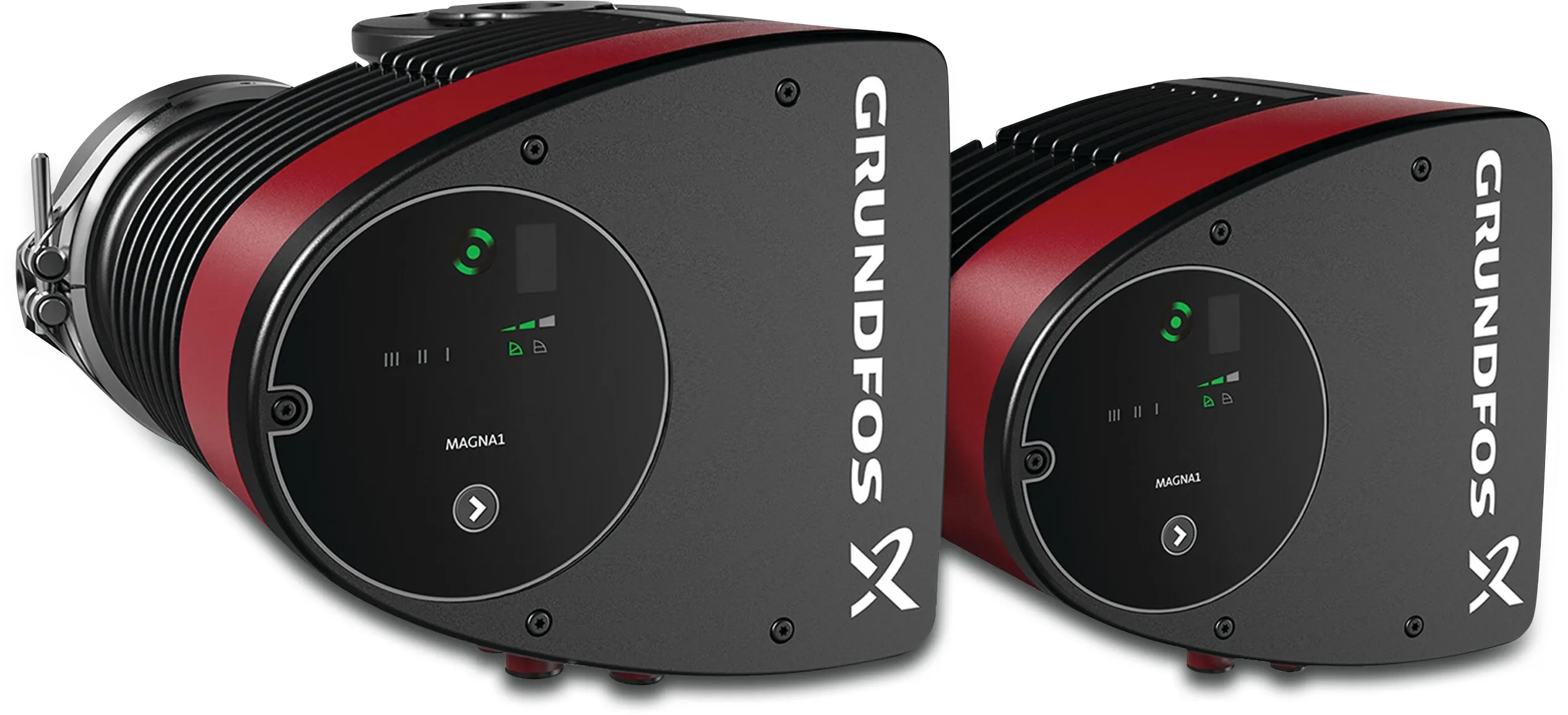 Grundfos Variable speed twin head circulator cast iron DN50 DIN flange 1.15A 230VAC type Magna1 D 50-60F