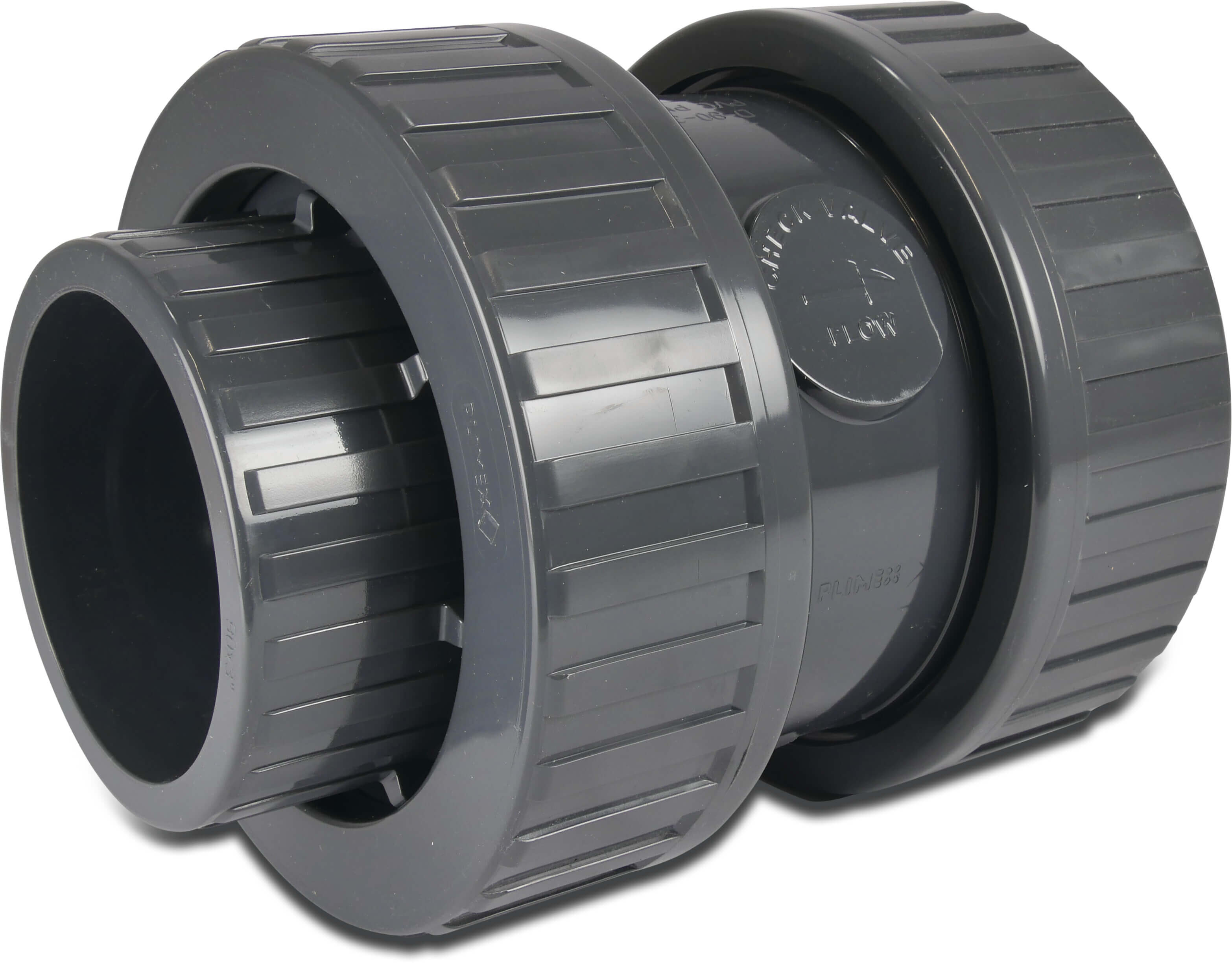 Profec Terugslagklep veerbelast PVC-U 32 mm lijmmof 16bar DN25 grijs type 5000