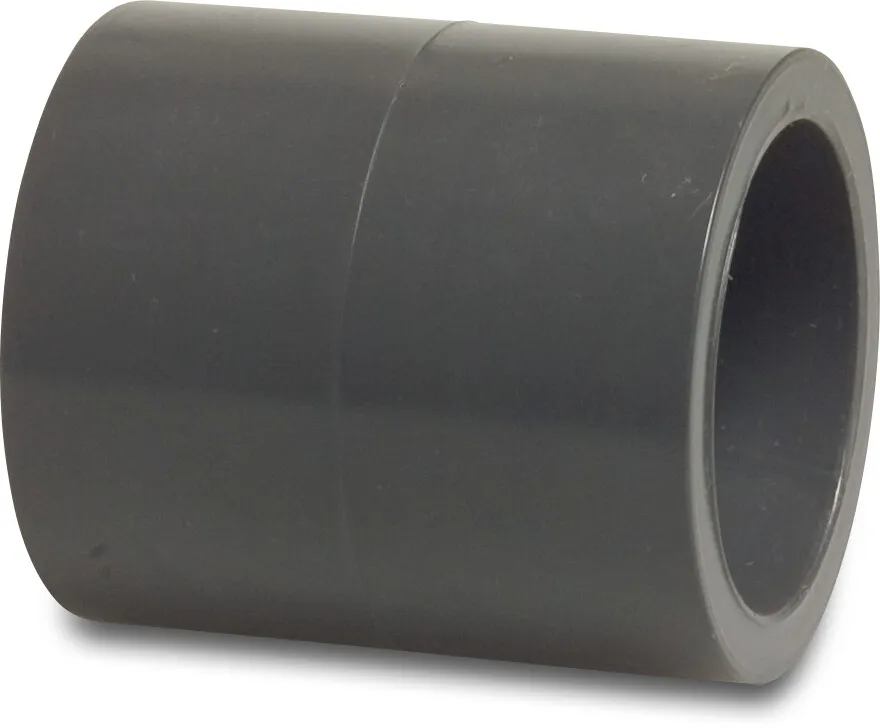 Socket PVC-U 50 mm glue socket 16bar grey